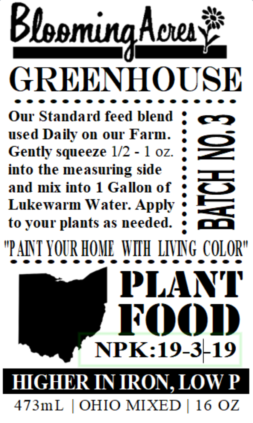 Greenhouse Plant Food - Batch #3 Fertilizer